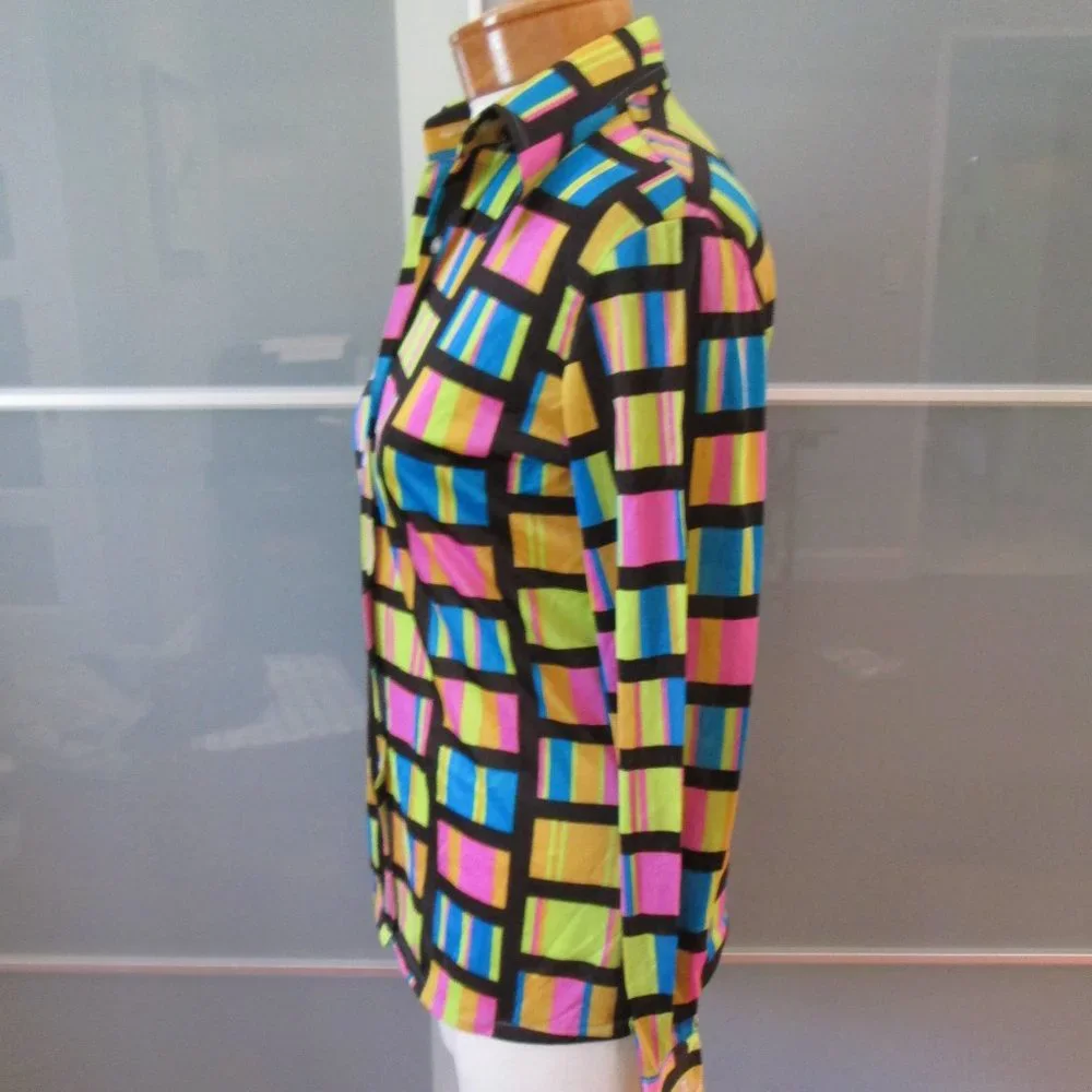 *SOLD* Vintage Marlboro 70s Disco Era Button Front Shirt - Picture 2 of 5